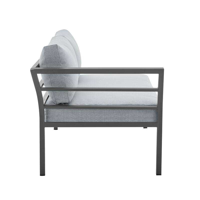 Manhattan Comfort Sunnyside Modern Corner Patio Conversation Set