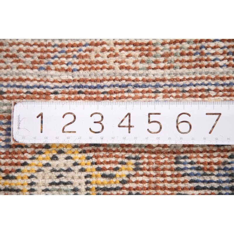 Orange Khotan Runner Rug Hand-Knotted Wool Carpet - 2'6"x 8'0"