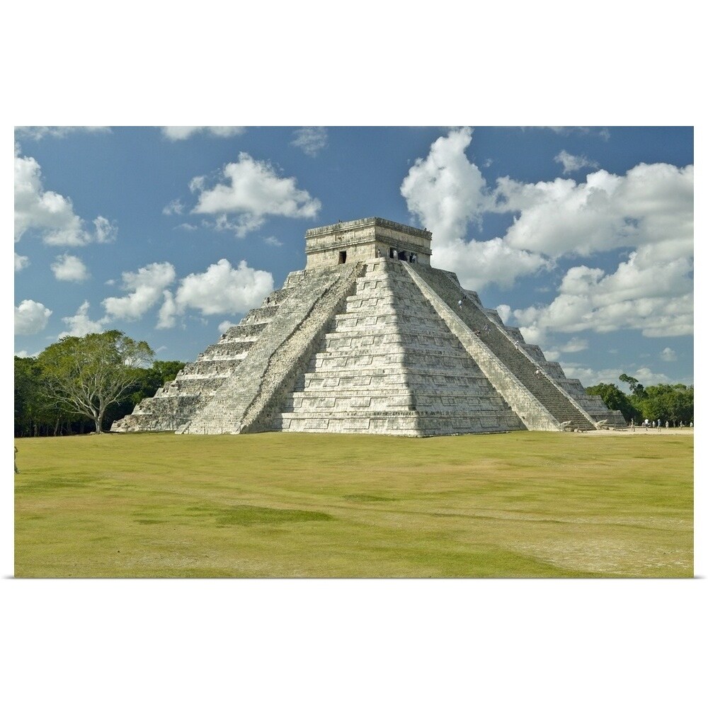 Shop Mayan Pyramid Of Kukulkan And Ruins At Chichen Itza Yucatan Peninsula Mexico Poster Print Overstock 16450460