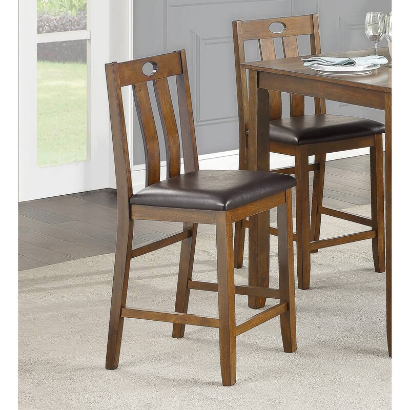 5 Piece Counter Height Dining Table Set, Wooden Kitchen Dining Room Furniture Set with Square Table and 4 Chairs