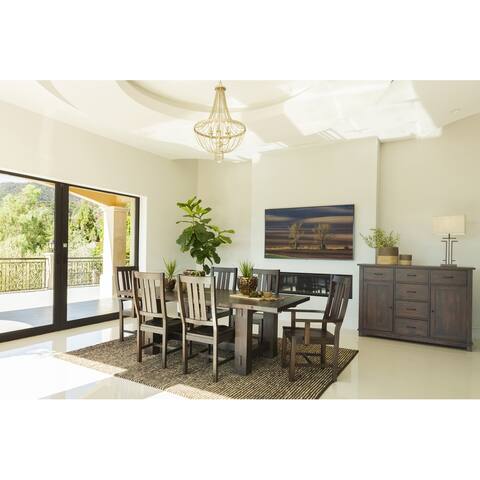 Wickham Vintage Java 9-piece Dining Set with Removable Leaf
