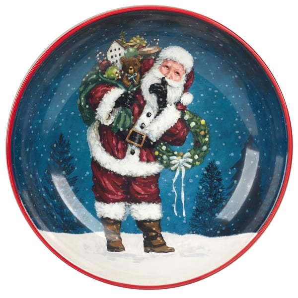 slide 2 of 3, Certified International Santa's Secret Serving/Pasta Bowl 13" x 3" - 13" Diameter x 3"