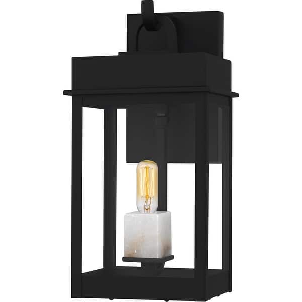 slide 2 of 7, Carmen 1-Light Matte Black Outdoor Wall Lantern