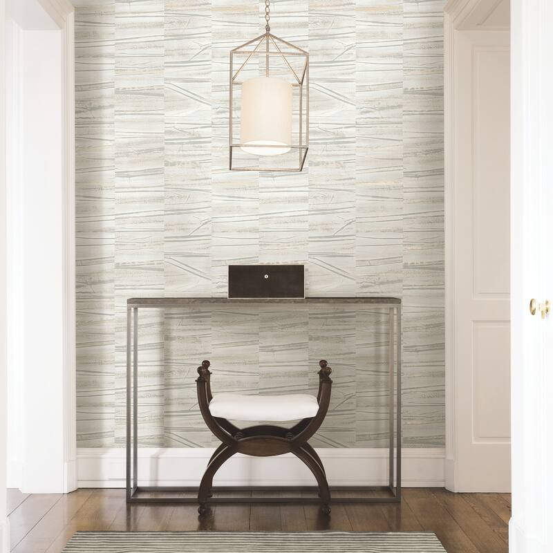 A-Street Prints Lithos Grey Geometric Marble Wallpaper