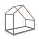 preview thumbnail 3 of 6, Versatile Design Twin Size Wooden House Bed Kids Bed, Gray