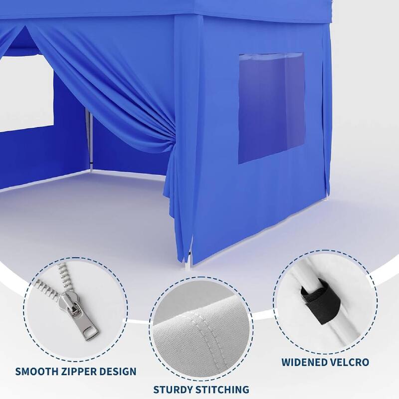 4-Piece Waterproof Replacement Tent Sidewalls, SunWall Panels for 10x10ft Pop Up Canopy (Canopy Tent NOT Included) - N/A