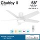 preview thumbnail 12 of 13, Minka Aire Chubby II 5 Blade 58 Inch LED Ceiling Fan For Outdoor Use