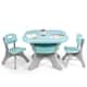 Kids Table and 2 Chair Set Children Activity Art Table Set - Blue