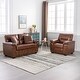 preview thumbnail 2 of 52, Morden Fort Upholstered Living Room Set chair , Loveseat,2 Pieces, Faux Leather