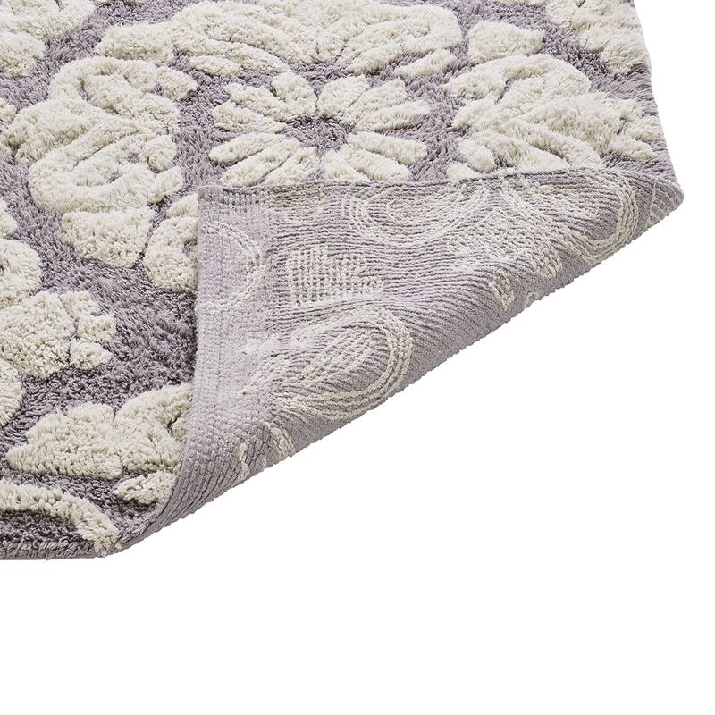 Better Trends Medallion Collection 100% Cotton 2-Pc Set Bathroom Rugs-Soft & Super Absorbent, Non-Skid Latex, Machine Washable
