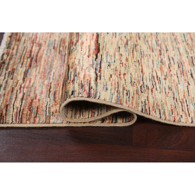 Striped Modern Gabbeh Kashkoli Oriental Area Rug Wool Handmade Carpet - 2'8" x 4'1"