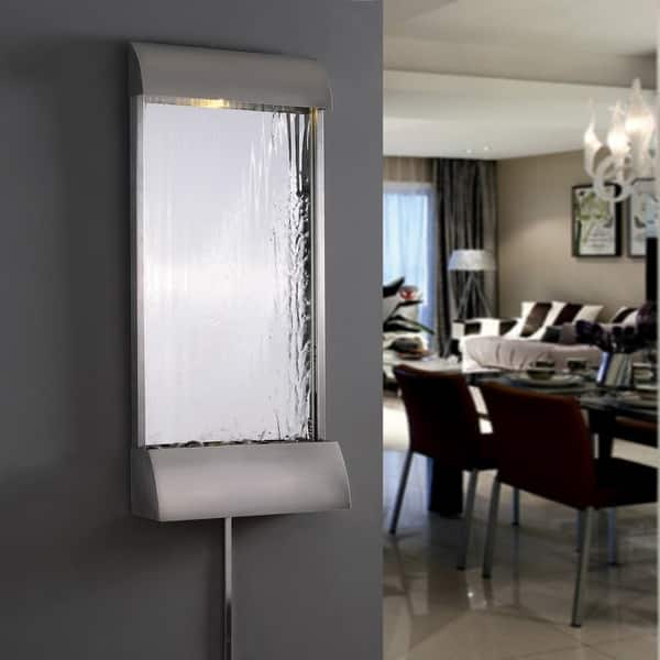 Waterloo Stainless Steel Indoor Outdoor Floor Or Wall Fountain On Sale Overstock 8708380