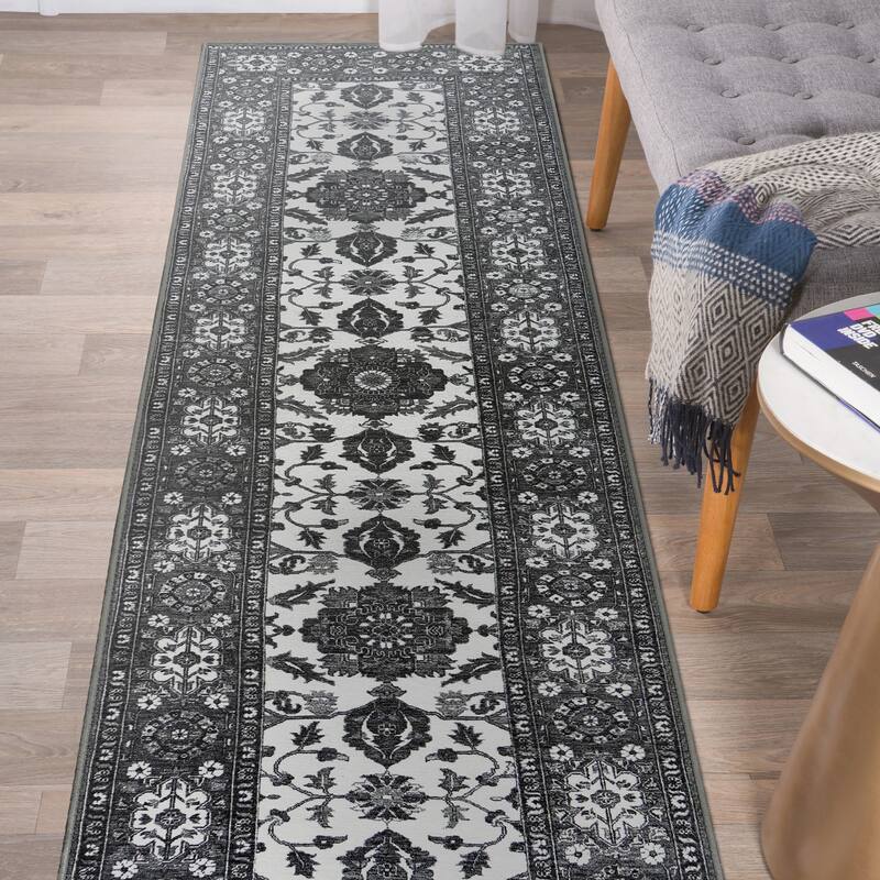 My Magic Carpet Machine Washable Medallion Accent Rug - 2.5' X 10'