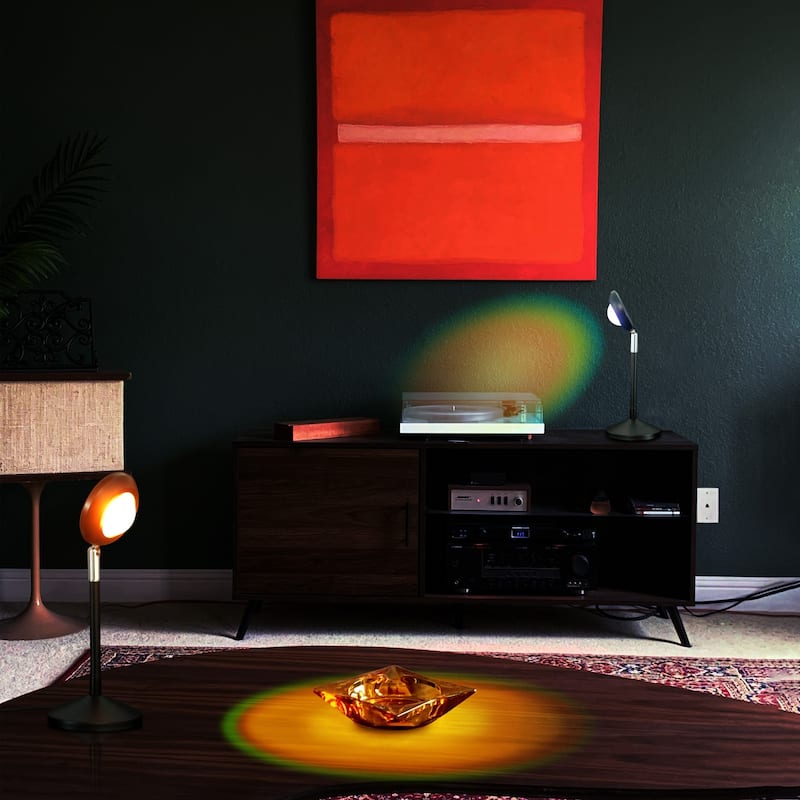 11" Black Sunset Dimmable Table Lamp with USB port