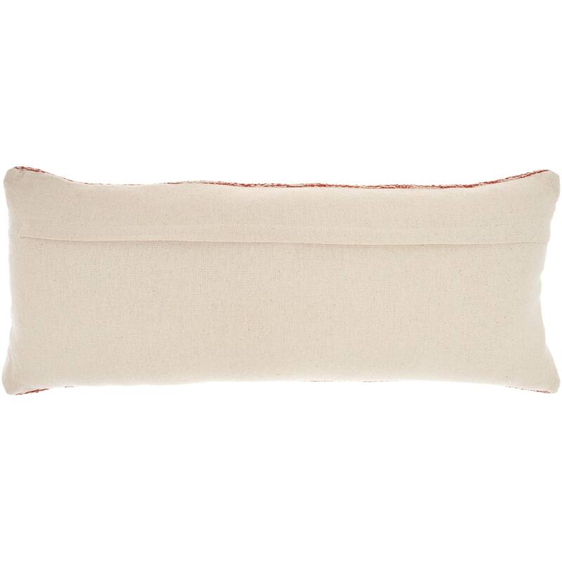 Mina Victory Life Styles Woven Cotton Modern Solid Throw Pillow , ( 12" x 30" )