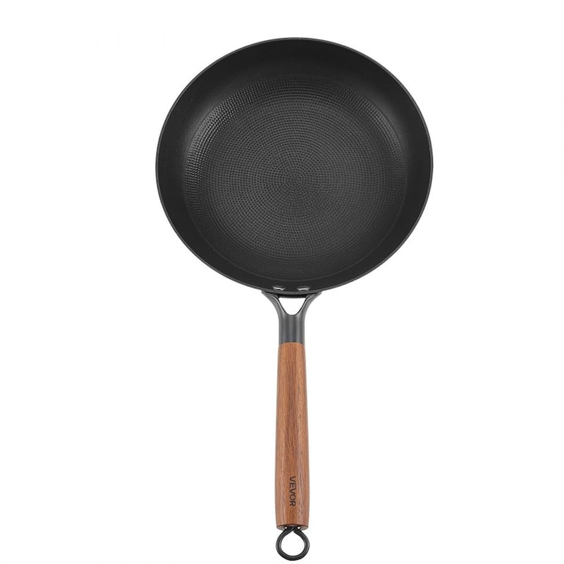3-Piece Black Cast Iron Frying Pan Set with Detachable Wood Handle for Even Heat Cooking - Large Pan Size: 22 x 12 x 4 in