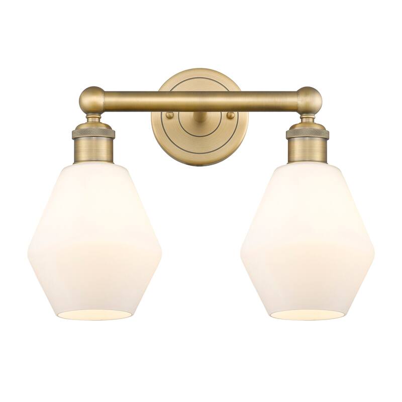 Innovations Lighting 616-2W-12-15 Cindyrella Vanity Cindyrella 2 Light - Brushed Brass / Cased Matte White