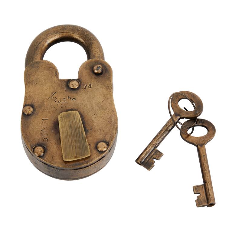 Brass Metal Eclectic Lock And Key