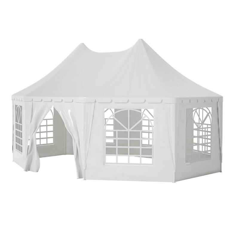 GDFStudio - Nashua Waterproof Event Protection Outdoor Gazebo Pavilion Shelter Tent