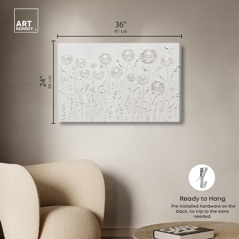 Floral Lace II Canvas by Art Remedy, Gallery Wrapped