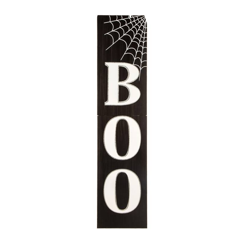 Glitzhome Halloween Wooden Porch Sign Decor