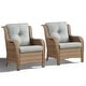 preview thumbnail 26 of 89, Outdoor Wicker High Back Club Chair with Cushions (Set of 2)