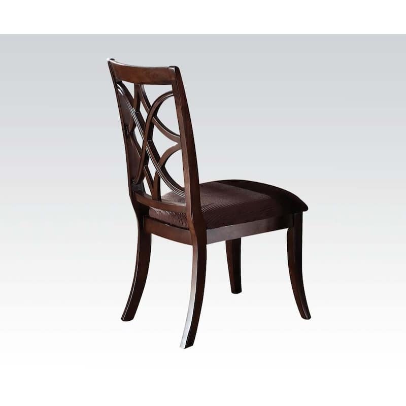 Set of 2 Wood Dining Chairs in Walnut Finish