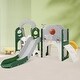 preview thumbnail 13 of 28, Toddler Slide and Swing Set 8 in 1 with Basketball Hoop Green