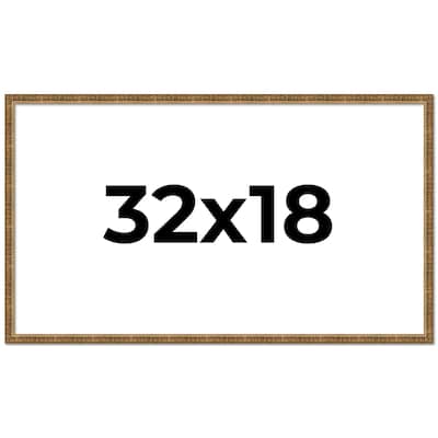 32x18 Frame Gold Picture Frame - Complete Modern Photo Frame Includes