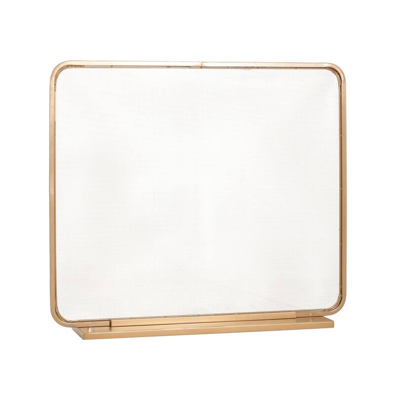 Roomfitters Tahlia 1-Panel Iron Fireplace Screen with Rounded Corners