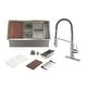 preview thumbnail 40 of 40, Undermount Single Bowl 16 Gauge Nano Stainless Steel Workstation Kitchen Sink with Pull Down Kitchen Faucet and Accessories Sink + Brushed Nickel Pull Down Kitchen Faucet - 30 x 19 x 10