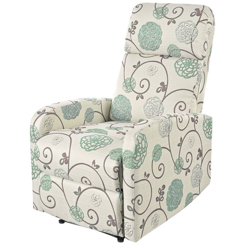 Modern Lounge Chaise Chair, Home Theater Manual Recliner Chair, Accent Chair with Three Adjustable Angles