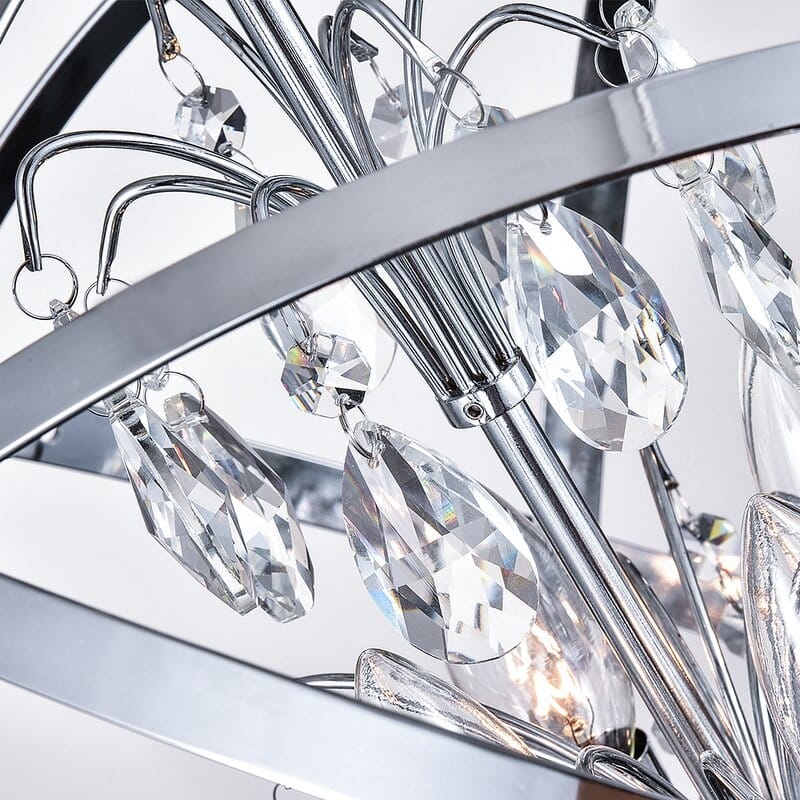Maxax 4-Light Unique/Statement Globe Chandelier with Crystal
