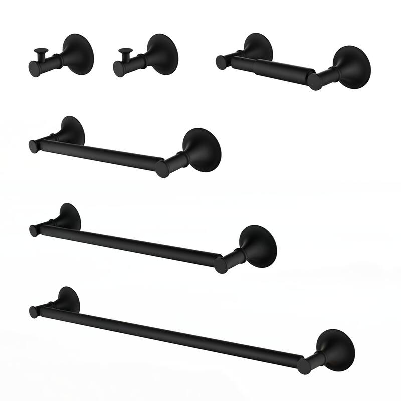 6 Piece Bathroom Towel Rack Set Wall Mount