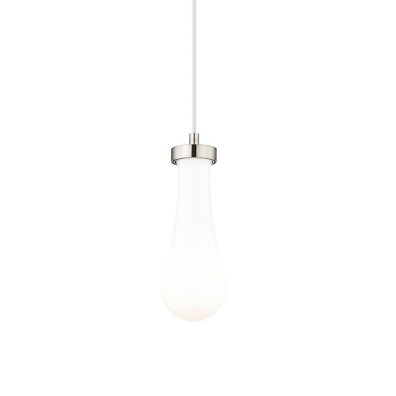 Innovations Lighting 451-1P-11-5 Owego Pendant Owego 5" Wide Mini - Satin Nickel / Gloss White
