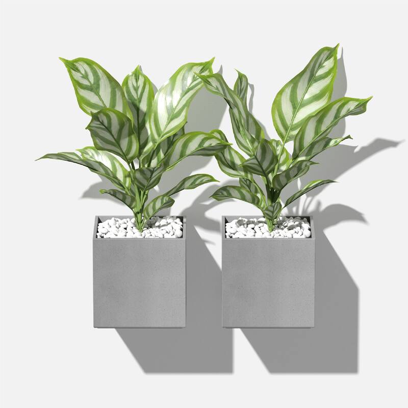 Geo Series Hanging Cube Plastic Planter