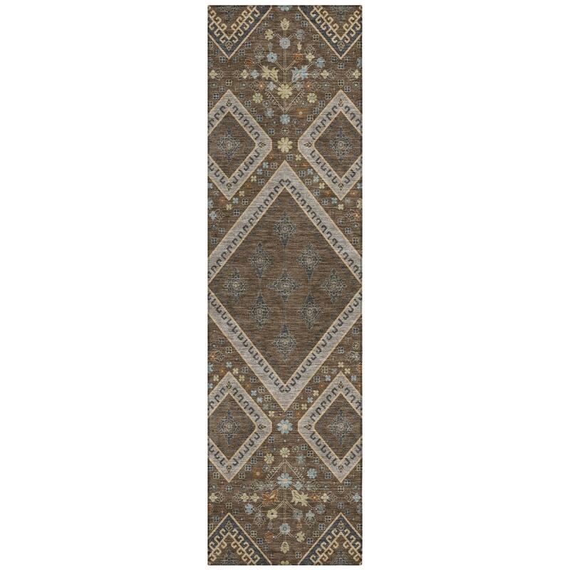 Machine Washable Indoor/ Outdoor Boho Milli Chantille Rug