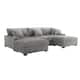 118.4"W Plush Modular Sectional Sofa with Pillows