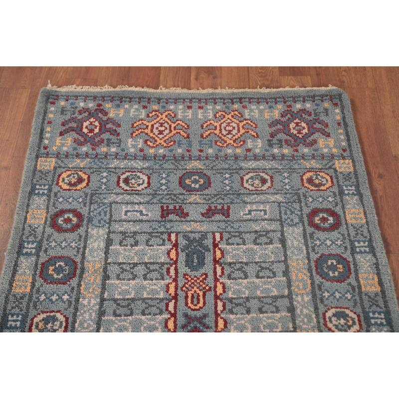 Tribal Khotan Oriental Runner Rug Wool Carpet - 2'7"x 9'11"