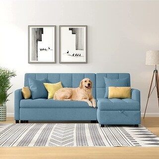 Reversible Sleeper Sectional Sofa with Storage Chaise - Bed Bath ...