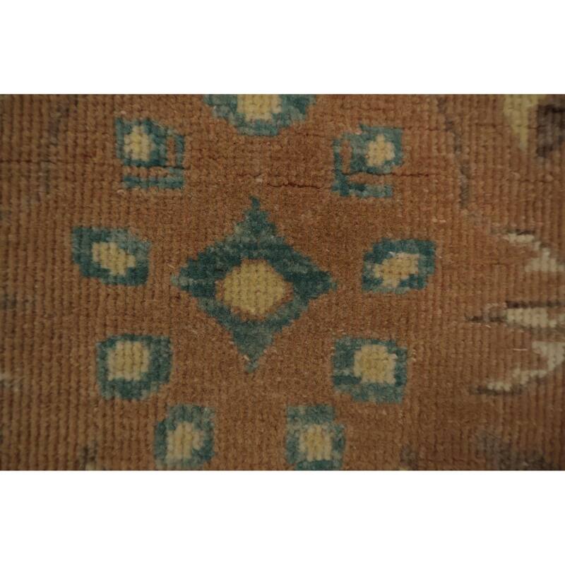 Hand Knotted Oriental 100% Wool Carpet Traditional All-Over Brown Ziegler Area Rug - 3' 1'' X 2' 1''