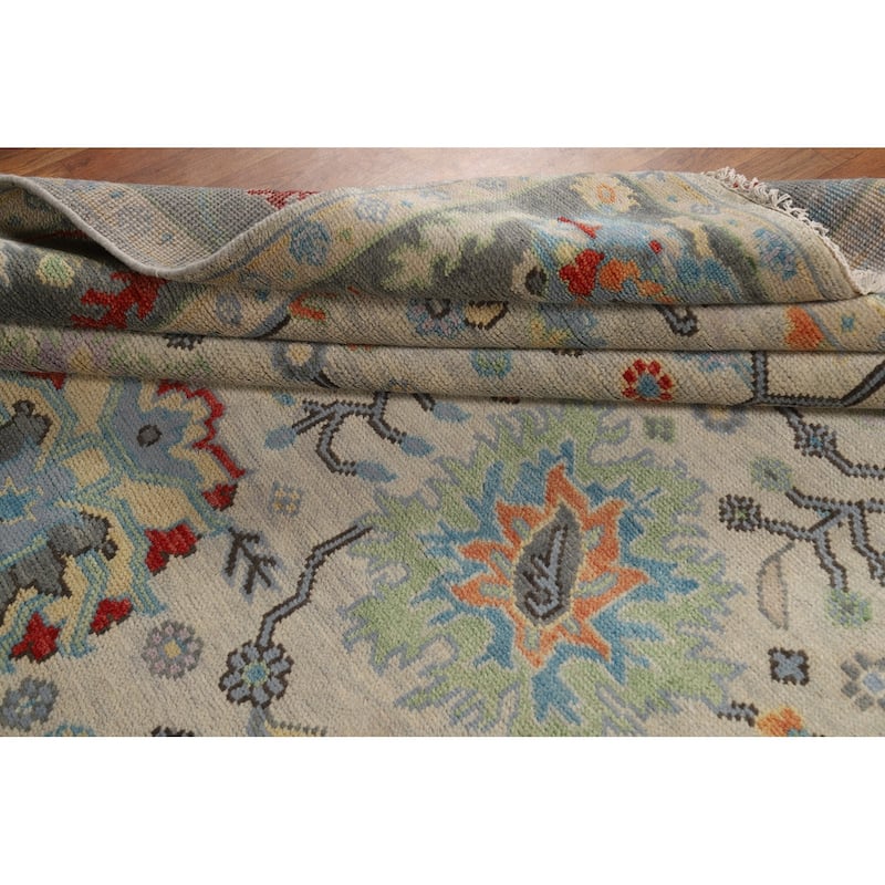Oushak Indian Area Rug Handmade Transitional Wool Carpet - 8'0"x 9'10"