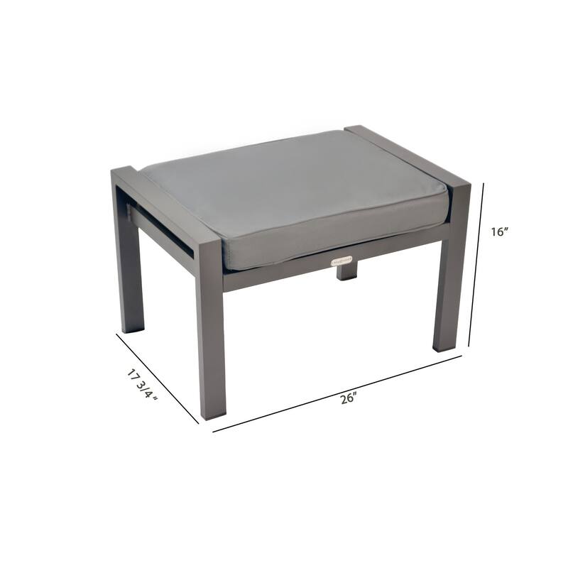Lakeview Aluminum Outdoor Club Chair Set with Ottomans (4-Piece)