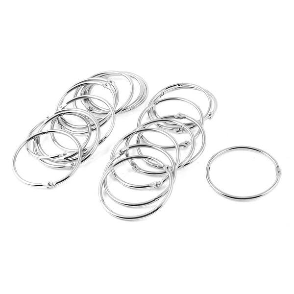 Shop Unique Bargains 20 X Staple Book 1 9 Inside Dia Round Loose Leaf Binder Rings Keychain Overstock 18015908