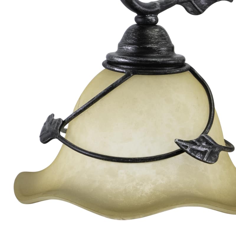 Vine 3 Light Black Rustic Bathroom Vanity Fixture - 27.5-in W x 9.25-in H x 10.5-in D
