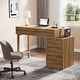 preview thumbnail 18 of 21, Modern Wood Computer Desk with 5-drawer for Home Office
