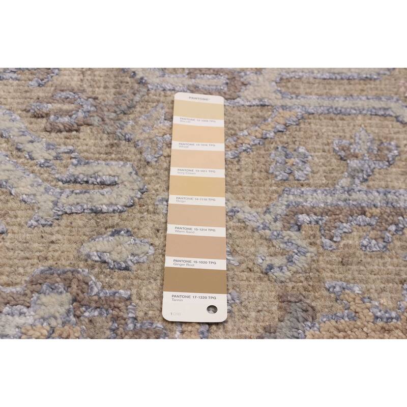 ECARPETGALLERY Hand-knotted Jules Serapi Tan Silk, Wool Rug - 5'3 x 7'7