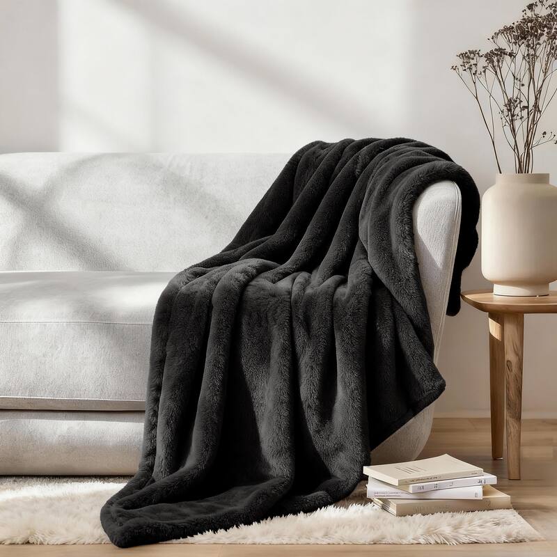 Superior Solid Fluffy Fleece Blanket, Plush and All Season