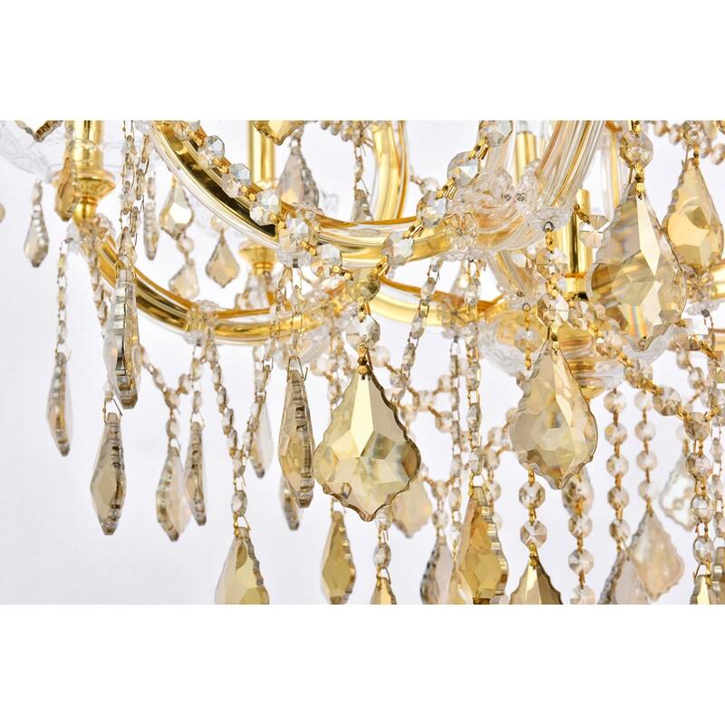 Fleur Illumination Collection Chandelier D:27in H:26in Lt:13 Gold Finish