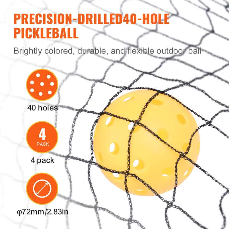 Pickleball Net Set Weather Resistant Steady Metal Frame & Strong PE Net, for Outdoor Backyard Driveway